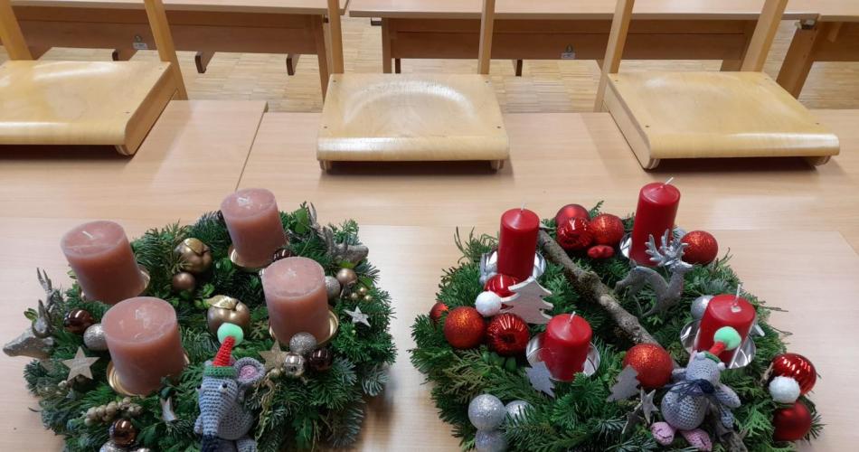 Adventkranz binden